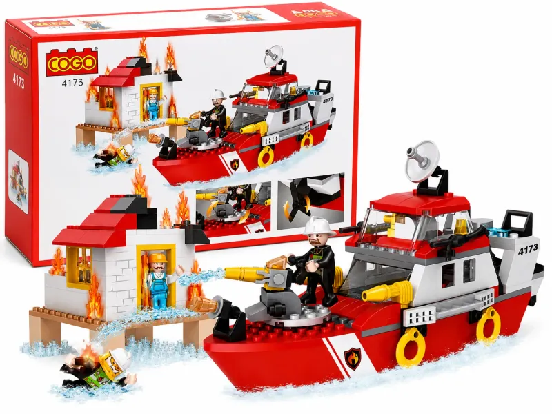 Caja Barco Bombero Cogo 4173